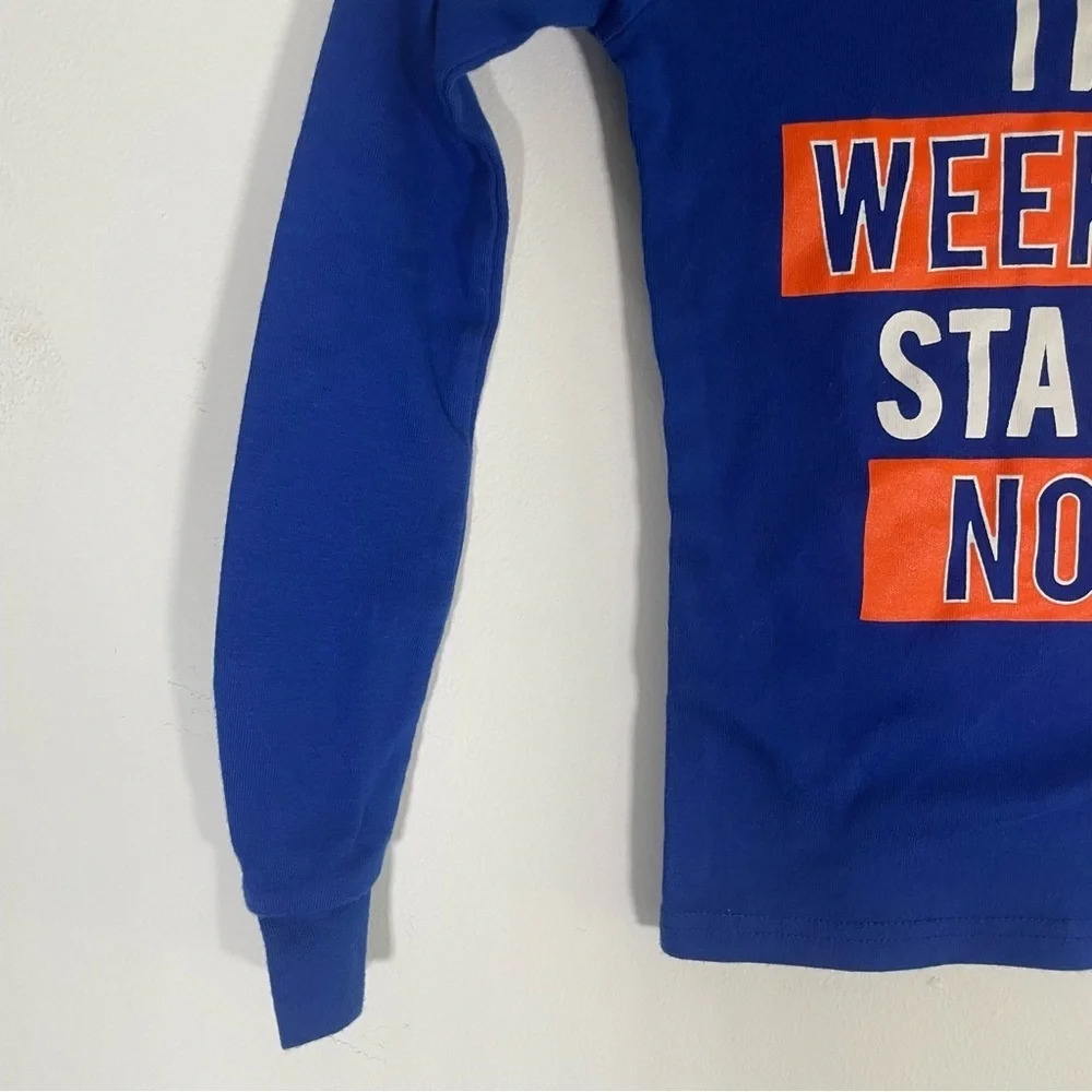 The Weekend Starts Now PJ Place Kids Long Sleeve Shirt Size Boys 6 - Picture 3 of 6